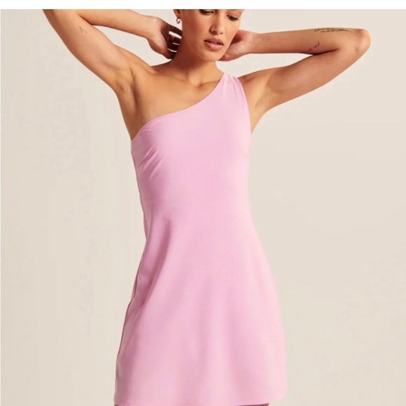 NWT Abercrombie One Shouldered Mini size large pink - Picture 3 of 5